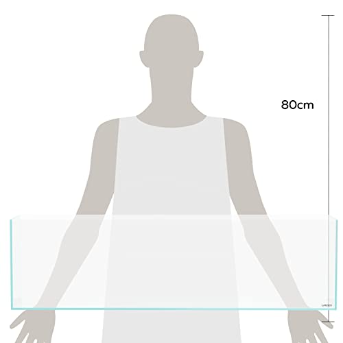 Image of LANDEN 90L 10.8 Gal Rimless Low Iron Aquarium Long Fish Tank, Bookshelf Aquarium, W35.4xD7.87xH9.84 in(90x20x25cm) 6mm Thickness with Black Nano Foam Leveling mat Included