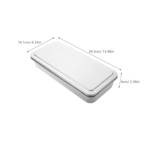 Plat de cuisson rectangulaire en inox avec couvercle pour gâteaux - 6