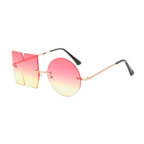 Image of ENTHYI Letter NO Party Rimless Irregular Design Sunglasses For Men /Women UV400 Streetwear Eyewears