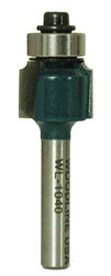WL-1040 1/16-Inch Radius Carbide Tipped Roundover, 1/2-Inch Ball Bearing, 2-Flute, 1/4-Inch Shank