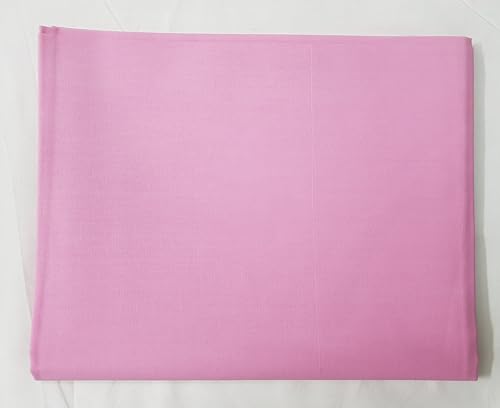 Image of Pure Cotton Poplin Unstitched Fabric 2.2 Meters x 32 Inches Solid Colour Cloth Material for Women's Saree Skirts, Petticoats, Pyjamas, Patiyala Pants, Salwar Etc. (Baby Pink)