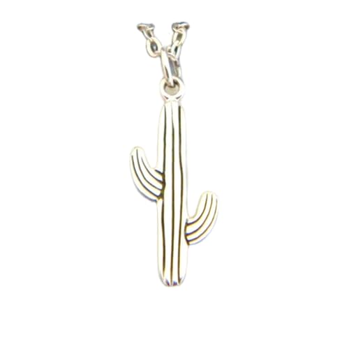 Pendentif petit cactus saguaro collier argent style sud-ouest ouest