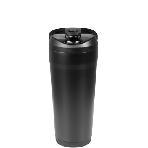 Image of HydroJug Insulated Protein Shaker Bottle 24 oz, Silent Mixing, Black