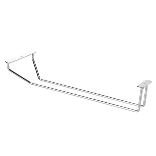 OUNONA 2pcs Silver Goblet Rack Stylish Wine Glass Holder for Home Bar Elegant Cup Stand Space Saving Design for Easy Access Kitchen Dining Restaurant Party