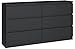 3xEliving Elegante e spaziosa cassettiera Demii 6 cassetti 120cm, perfetta per il soggiorno, l'ufficio, la camera da letto colore nero, dimensioni: 120 x 38 x 78 cm