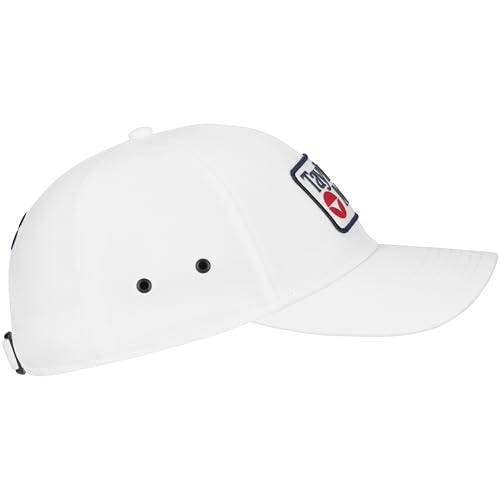 TaylorMade Golf 2026 Newport 85 Metal Eyelet Hat White Adjustable - image 3