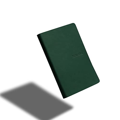 Image of Zequenz A6- Mini Size Emerald Green Notebook Blank Acid Free Paper 200 Pages 80GSM 360 Degree Flexibility 100% Handmade Fountain Pen Friendly Color Series Bookmark Included