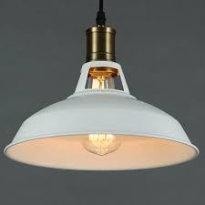 DC VOLTAGE Modern White Light Shade with Metal Easyfit Bulb Guard 16cm x 30cm - Image 2