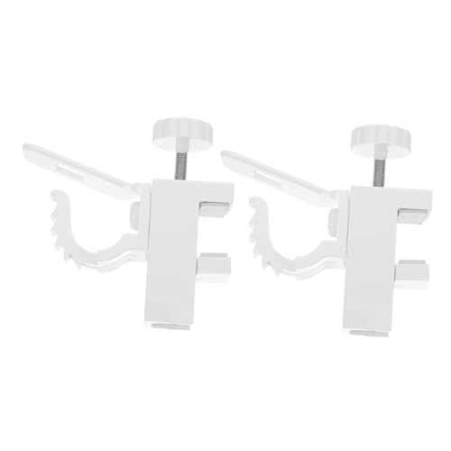 FUNOMOCYA 2pcs Adjustable Curtain Rod Brackets No Drill Durable Plastic Hangers for Home and Rv Windows Wall Friendly Installation Flexible Support for Various Curtain Widths