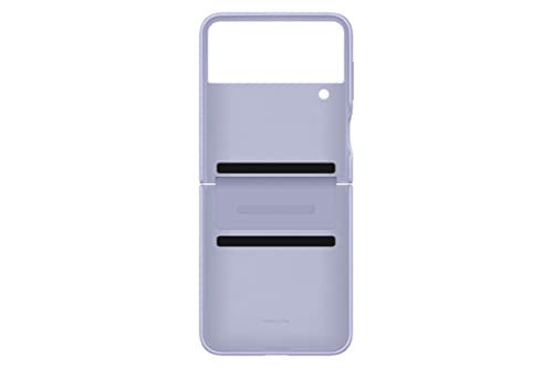 Image of Samsung Galaxy Z Flip4 Flap Leather Cover, Protective, Premium Luxury Phone Case with Slim Style Design, US Version, Serene Purple