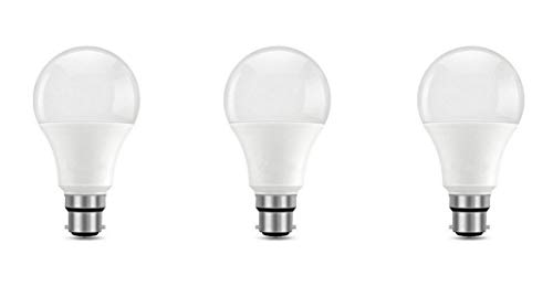 12v 15 Watts DC LED Bulb with inbuilt Heatsink plate, B22 type Holder, directly run on any 12 Volts Battery Supply (Pack of 3)