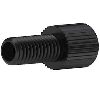 Idex Super Flangeless™ Nut, Standard Knurl, Natural PEEK, 1/8 (in) OD Tubing, 1/4-28 Flat Bottom: 10/PK