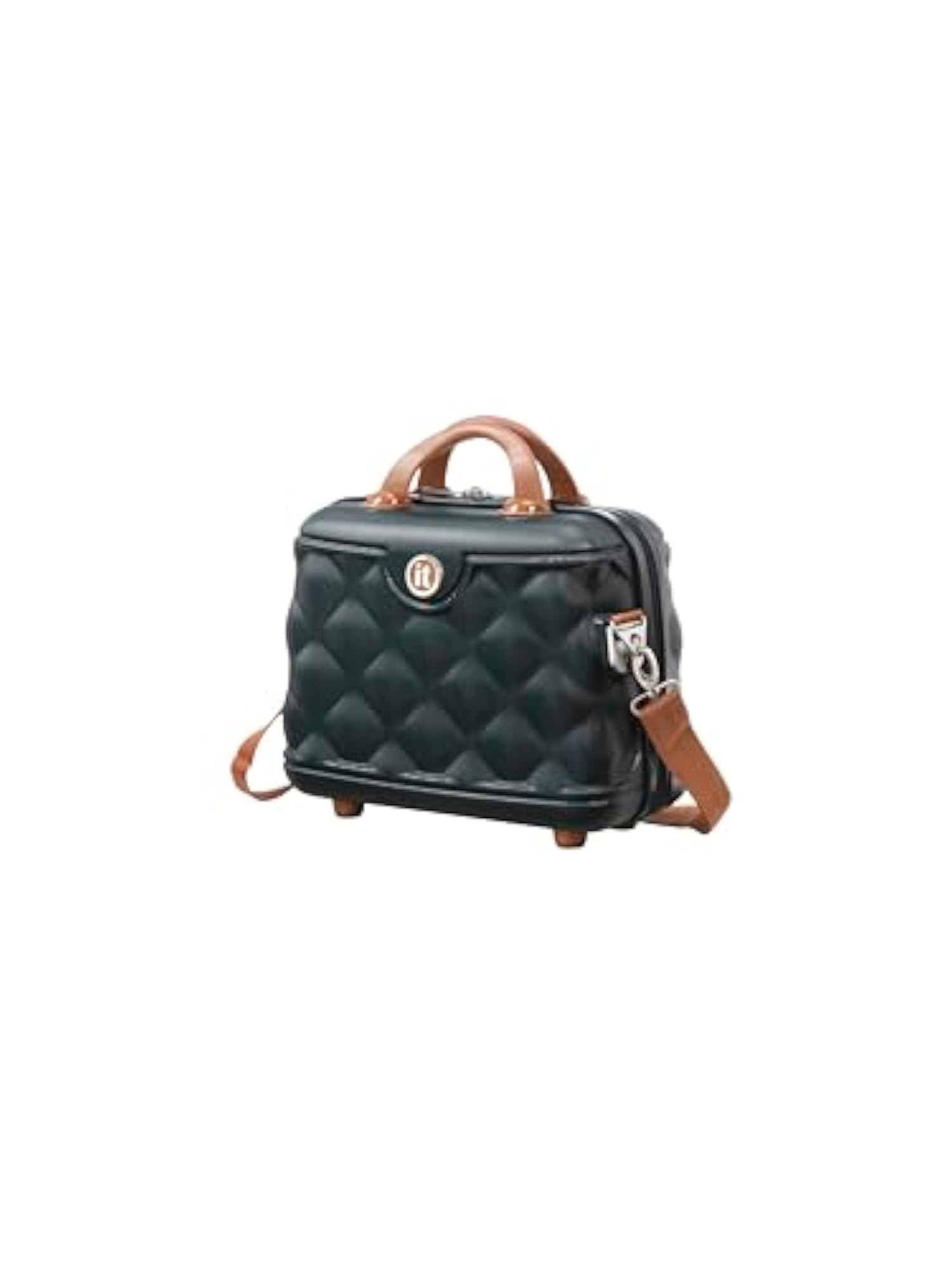 Indulging Dark Green Vanity Case, Hardsided Cosmetic Box