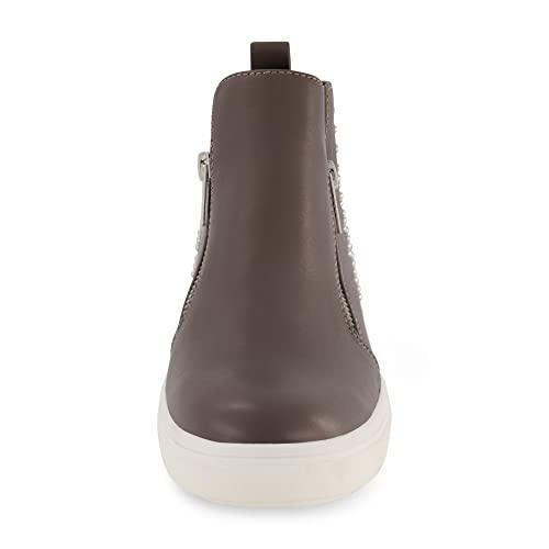 CUSHIONAIRE Women's Hollywood studded Hidden Wedge sneaker +Memory Foam3