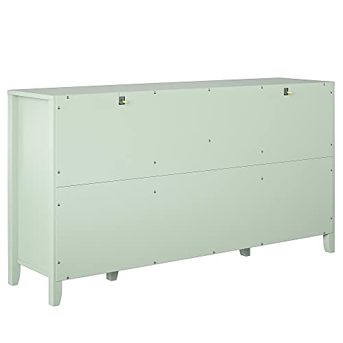 Novogratz Her Majesty 4 Drawer/2 Door Wide Dresser, Pale Green #TOP5