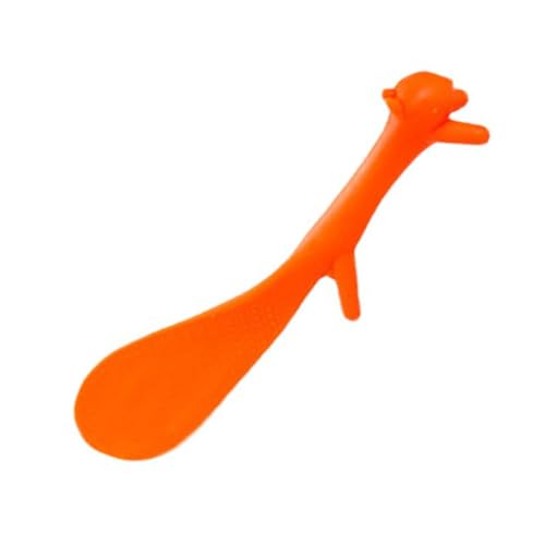 Cuchara de arroz antiadherente, bonita paleta de arroz, cuchara de arroz antiadherente en forma de ardilla, pala de arroz linda y portátil, cuchara de arroz que ahorra espacio para decoración de mesa
