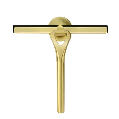 Escobilla de ducha de acero inoxidable, 304 de acero inoxidable de silicona para limpieza de vidrio, raspador de metal, limpieza de ventanas, baño, baño, espejo