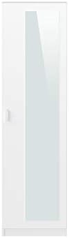 Amazon Brand - Movian Indre 1-Door Shoe Cabinet/Cupboard/Organizer with Mirror, 23 x 50 x 179cm, White