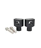 Compatible With Sportster Dyna CBR Bobber Chopper Motorcycle Heightening Fixed Clamp CNC Handlebar Risers Kit Mount(Black,22mm)