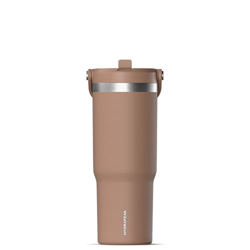 Hydrapeak Nomad 32 oz Tumbler with Handle and Straw Lid, Leakproof, Double Insulated, 32oz Cup Stainless Steel (Almond)