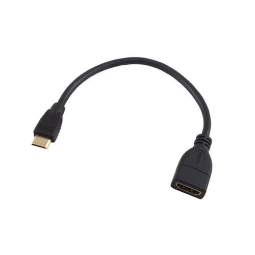 Image of TV-Out Cable (10cm-23cm) 4K High Speed HDMI Male to Female Extension Cable for Google Chrome Cast, fire tv Stick, Laptop /PC, LCD /LED TV, Xbox, PS3 /PS4- Black (Pack of 1)(Imported)