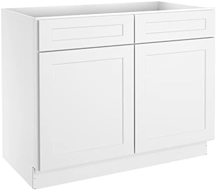 LOVMOR Kitchen Base Cabinets, Sideboard Storage Cabinet, Entryway Cabinet with 2-Drawers & Adjustable Shelf, 42" W X 24" D X 34-1/2"H