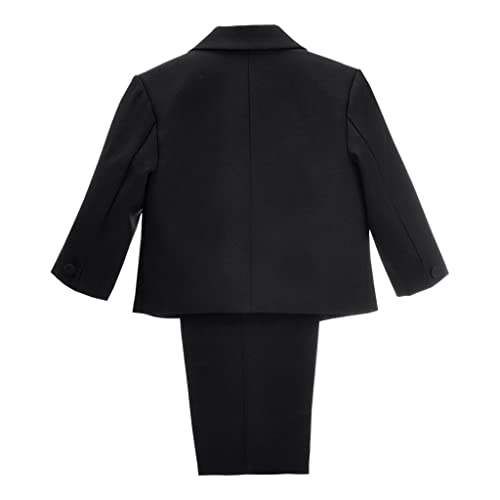 Dressy Daisy Toddler Boy' 5 Pcs Set Formal Tuxedo Suits No Tail Wedding Christening Outfits Size 2T Black, 057