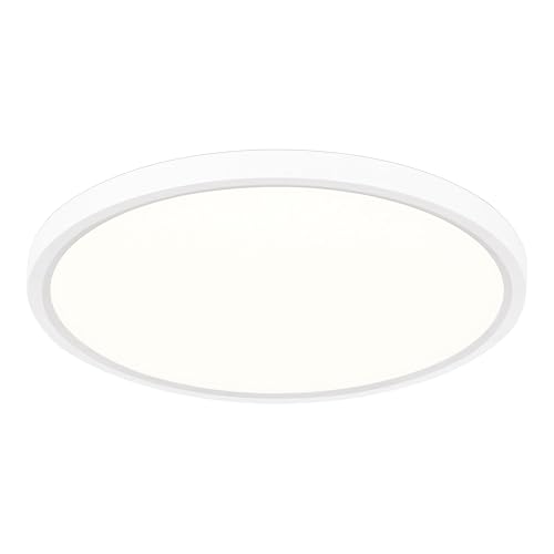 LuminexDesigns LED Ceiling Light Dimmable with Remote, 24W Ceiling Lamp Flat with 2000K Backlight, Warm Night Light & Timer