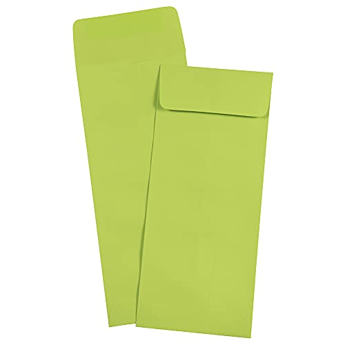 Jam Paper #12 Policy Business Colored Envelopes - 4 3/4 X 11 - Ultra Lime Green - 50/Pack #TOP4