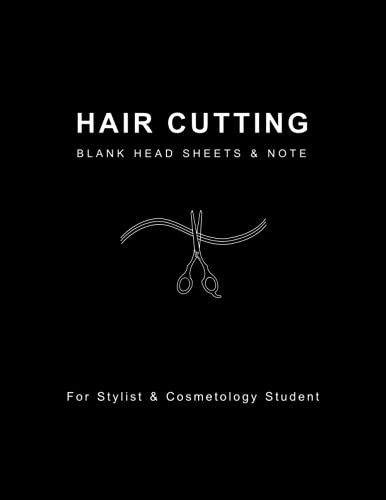 Hair Cutting Blank Head Sheets & Note For Stylist & Cosmetology S...