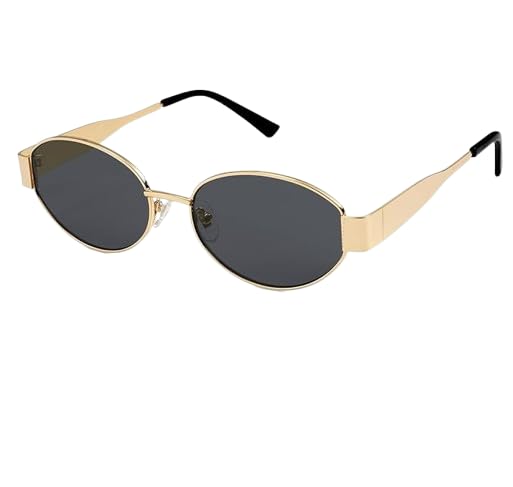 Classic Oval Shape Sunglasses Durable Metal Frame UV Protection Stylish Glasses for Casual Wear Driving and Beach-picture-46