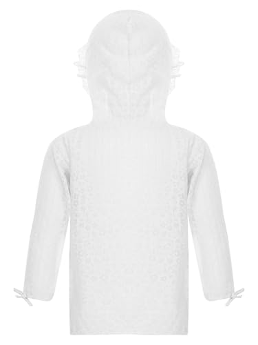 Girls Long Sleeve Hooded Button Up Shrugs Lightweight Cardigan Summer Casual Shirt4