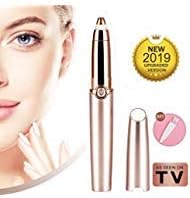Eyebrow hair Trimmer Epilator for Women, Tishare New Design Eye brow Remover Painless Facial Brows Hair Removal with LED Light (Rose Gold)