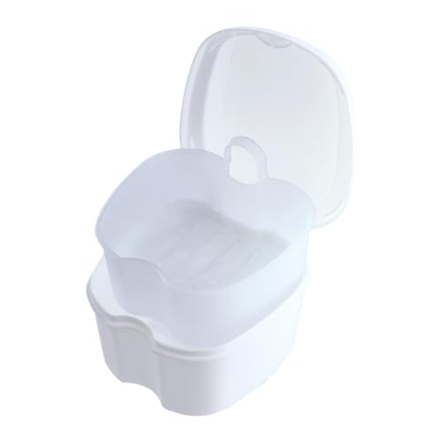 chenqi Denture Case Orthodontic Dental Retainer Box False Teeth Storage Container Dentures Container with Filter for Home & Travel