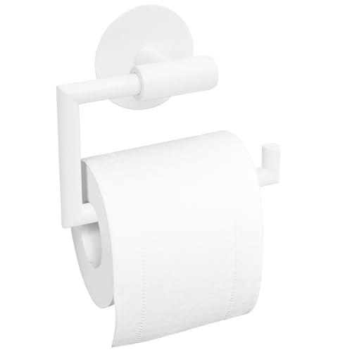 Dailyart Toilettenpapierhalter- Edelstahl Klopapierhalter Selbstklebend Toilettenpapierhalter Ohne Bohren Wandmontage Klorollenhalter WC Papier Halterung für Bad und Küche- Weiß