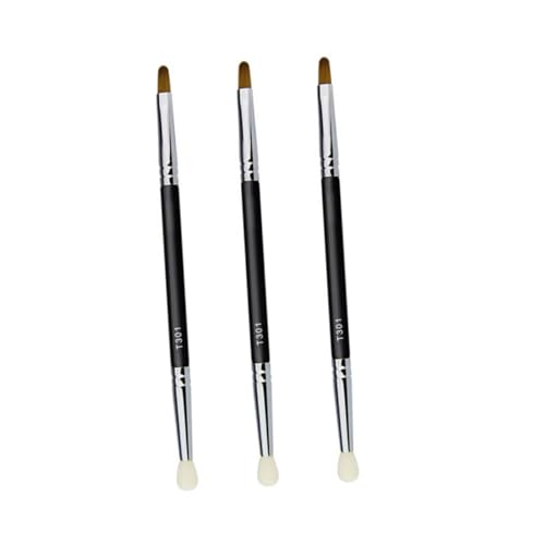 Alipis 3 piezas Brochas Correctoras Dobles para Rostro de Herramientas Creativas Multipropósito para Maquillaje Fino y Detallado