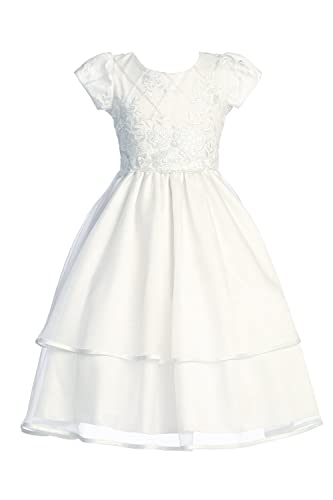 Made in USA - First Communion Dress for Girls - Holy Communion Dresses Baptism LDS - Vestido Primera Comunion para Niña