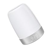 Lampe de chevet : cette lampe tactile de chevet offre une lumière chaude à 3 niveaux de luminosité, 5 couleurs d’éclairage et 1 lumière d’ambiance à dégradé de couleurs. réveil