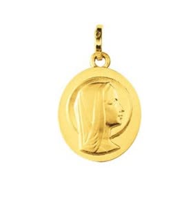 Médaille Vierge Auréolée or jaune 375/00 un symbole de protection spirituelle à porter