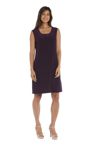 Image of R&M Richards Women's 2-Piece Jacket Dress Set | Knee Length Sheath W / 3 /4 Sleeve Jacket | Mother of the Bride Cocktail Party
