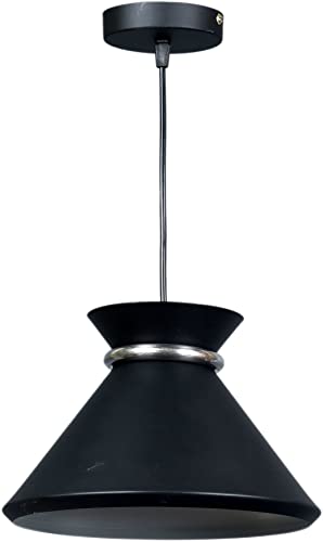 Image of MONI Lights Hanging Tulip Cone Disc Ceiling Light Lamp Home Decor Items, Hanging Ceiling Decorative Chandelier Home, Living Room, Indoor Outdoor Jhumar Lighing ML 0103BK Black(Pack of 3)