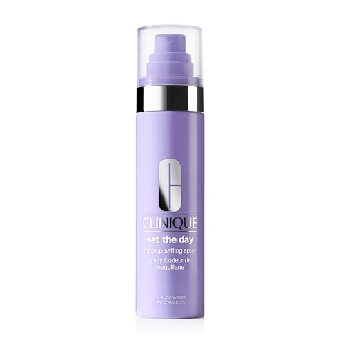 Clinique Set The Day Makeup Setting Spray With Aloe Water + Antioxidants | Sets Makeup All Day | Soothing + Hydrating Face Mist | Alcohol-Free + Suitable For Sensitive Skin, 3.3 Fl Oz