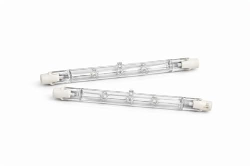 Zylora R7S Halogen Bulb 118mm 120W (Equivalent to 150W) Linear Floodlight Security Light Bulb R7S J28 Double-Ended Halogen Lamp Warm White 2700K Dimmable 230V Outdoor & Indoor Use Pack of 2
