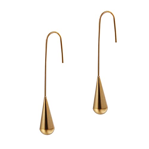 DEARMAMY 1 Par pendientes aretes de mujer earrings for women presentes para mujer de oreja de niña de oreja elegante pendiente elegante pendiente de niña cobre Golden