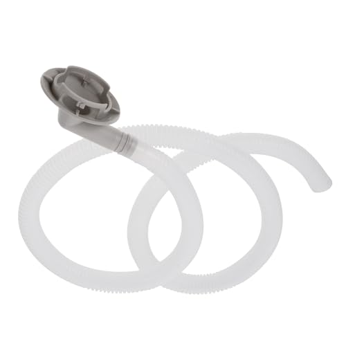 SOLUSTRE Connettore Tubo Scarico Condizionatore 40mm Con Gomito Abs Pvc Trasparente Per Unità Split e Condizionatori Finestra, Adattatore Scarico Condensa 1 Metro Per Uso Domestico e Ufficio