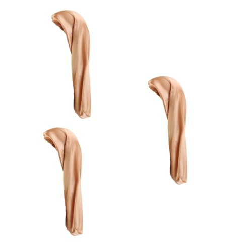 Bonnet tubulaire tissu satiné imité à large bord pour cheveux longs