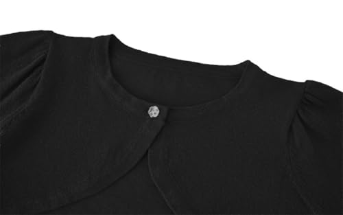 Girls Sparkle Shrug Knitted Round Neck Button Bolero Spring Cardigan4