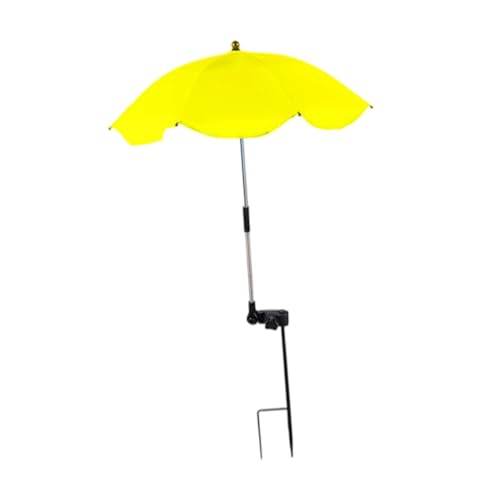 ????? Plant Umbrella for Outdoor Plants Shade Umbrella Adjustable Sturdy Garden Cover for Garden Bed Flower Pot, Yellow