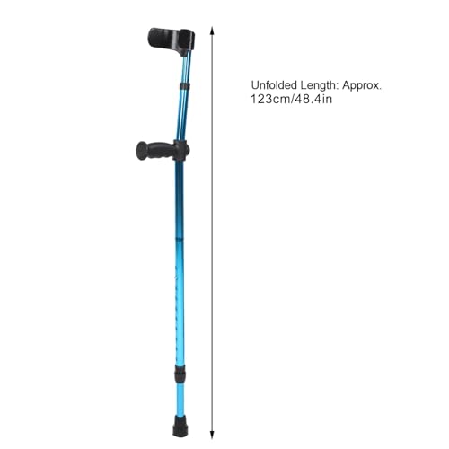 Muleta de codo – Bastón plegable de aluminio ligero, altura ajustable con puño ergonómico para adultos
