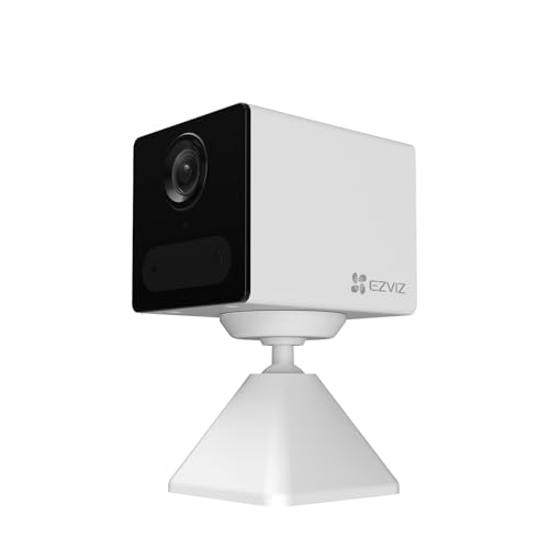 EZVIZ CB2 1080P - Telecamera di sorveglianza WiFi per interni senza fili, batteria 2000 mAh,...